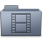 Movie Folder Graphite Icon 48x48 png
